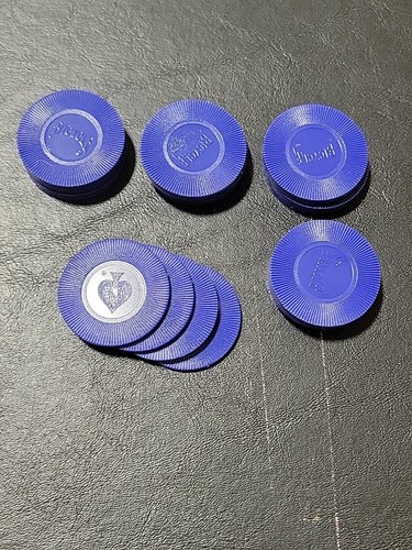 BICYCLE POKER JETONS Rouge Blanc Bleu Diamètre 1,5" • (23) Rouge (24) Bleu (50) Blanc - Photo 3/8