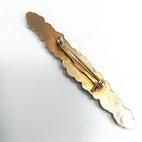 Gold Tone Freirich Bar Pin Brooch Collar Pin Victorian 2.5 Inches Long - Picture 3 of 6