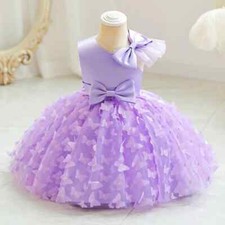 0-6T Summer Party Princess Dress Sequin Tulle Flower Dress Girl Piano Dress