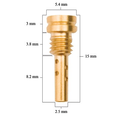 Size 60 Pilot Jet N424-25B/60 for Keihin FCR 28-41 Downdraft Horizontal Slow