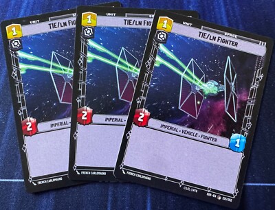 Star Wars Unlimited Spark of Rebellion 3X TIE/LN Fighter Common Card