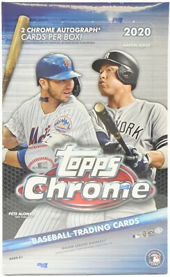 2020 Topps Chrome Baseball Factory Sealed Hobby Box (2 Chrome Autographs)