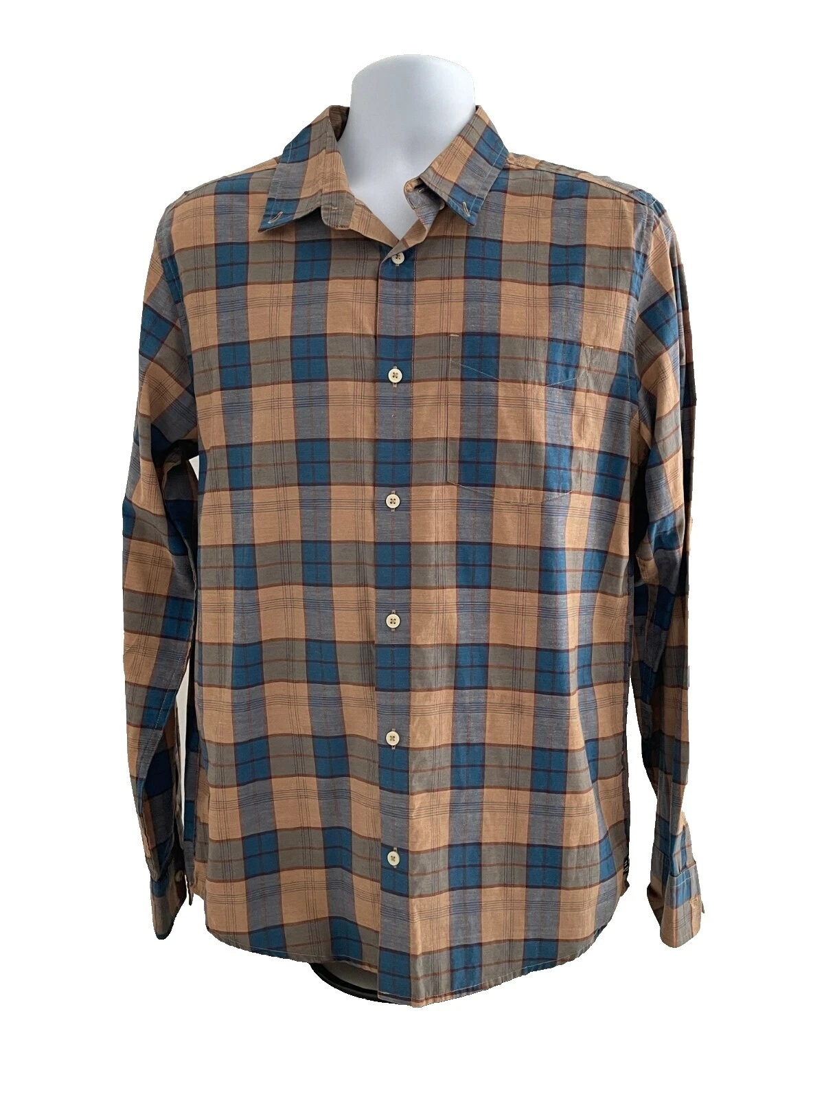 DC Shoes Polyester Long Sleeve Casual Button-Down Shirts for Men