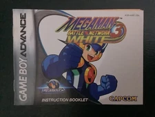 Mega Man Battle Network 3 White GameBoy Advance GBA Instruction Manual Only