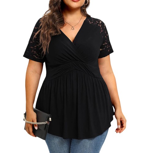 3XL4XL Plus Size Short Sleeve Women Tops 2025 Oversize Sim T-Shirts Tees - 第 18/28 張圖片