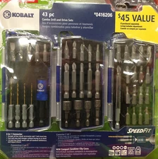 Kobalt Combo Drill & Drive Set (43-Pc) # 0416206 Hex Shank Speed Fit Mod # 90645
