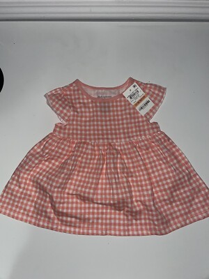 NWT First Impressions Baby Girls Pink White Dress Size 12