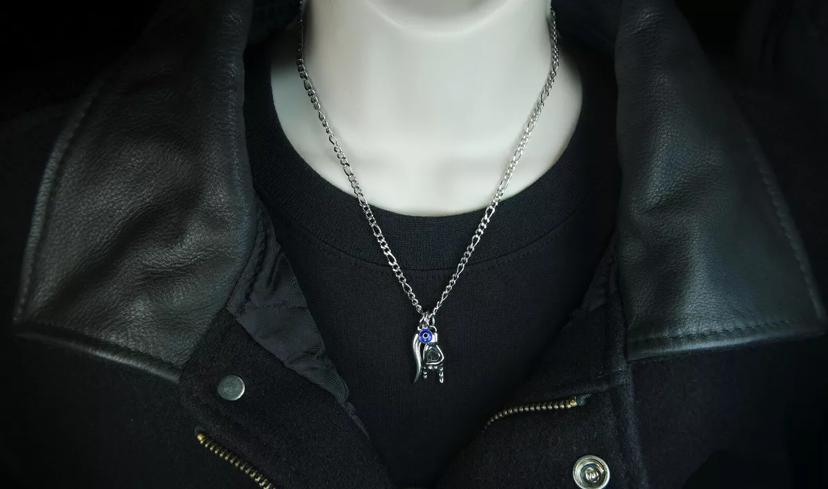 Mano Cornuto Cornicello Necklace Figaro Chain Italian Lucky