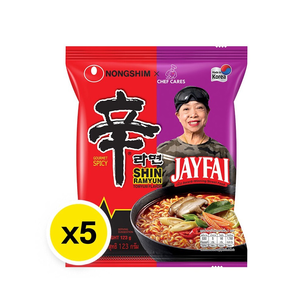5x Tomyum Flavor Nongshim Jay Fai Shin Ramyun Instant Noodle