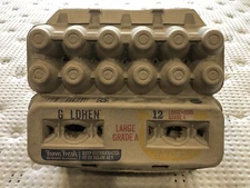 LOT OF 25 EMPTY PULP BOARD CARTONS FOR ONE DOZEN-LARGE EGGS