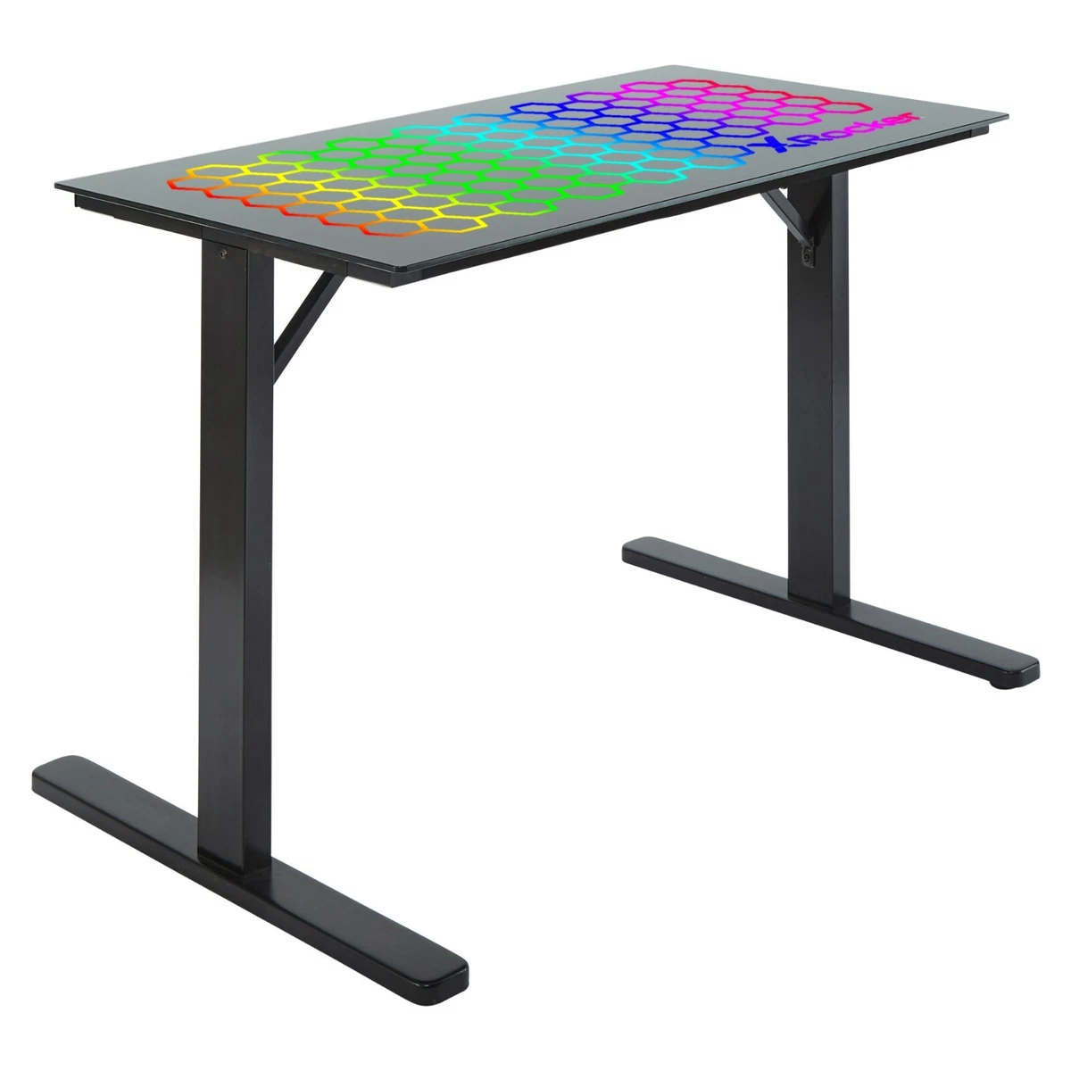 Tempered glass 2024 gaming desk