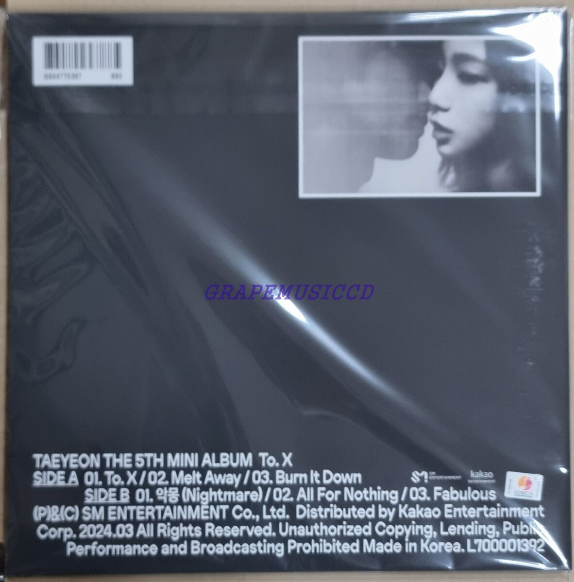 TAEYEON The 5th Mini Album To. X LP Ver. LIMITED EDITION K TAEYEON The 5th Mini Album To. X LP Ver. LIMITED EDITION K