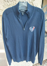 Houston Texans NFL dark blue zip collar sweater, sz L, Express