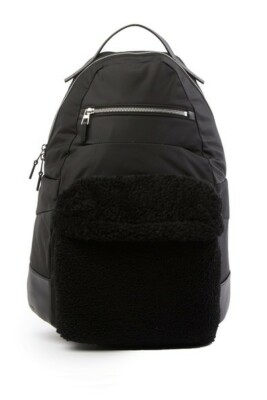 Theory Shearling Trimmed Backpack | eBay