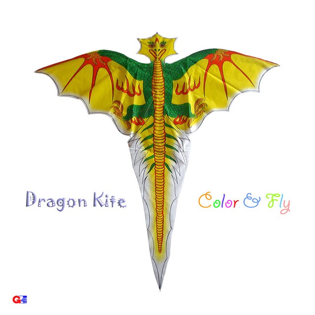 Kid's Coloring Kites Pack of 12 Dragon Kites Bamboo Framed Handmade