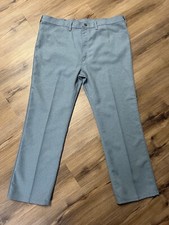Vintage Wrangler Polyester Pants Slacks Blue Regular Fit 42 X 30 Made in USA