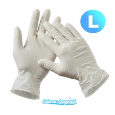 Size Large - 200 Pcs - 2 Boxes - Latex Powder Free Dental Disposable Gloves