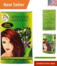 All-Natural Herbal Henna Powder - 100g with Gloves  Shower Cap for Easy Use