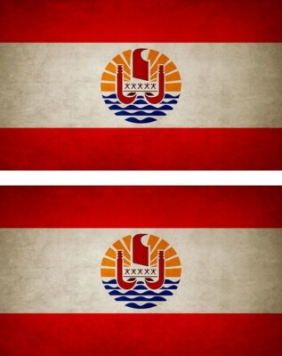 2 Autocollants Drapeau Vintage Île Maurice - Vinyl Résistant 10x6cm