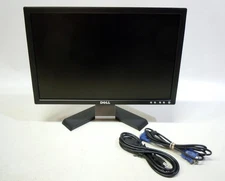 Dell E198WFPV 19" Widescreen 1440 x 900 LCD Monitor Power Cord VGA Cable