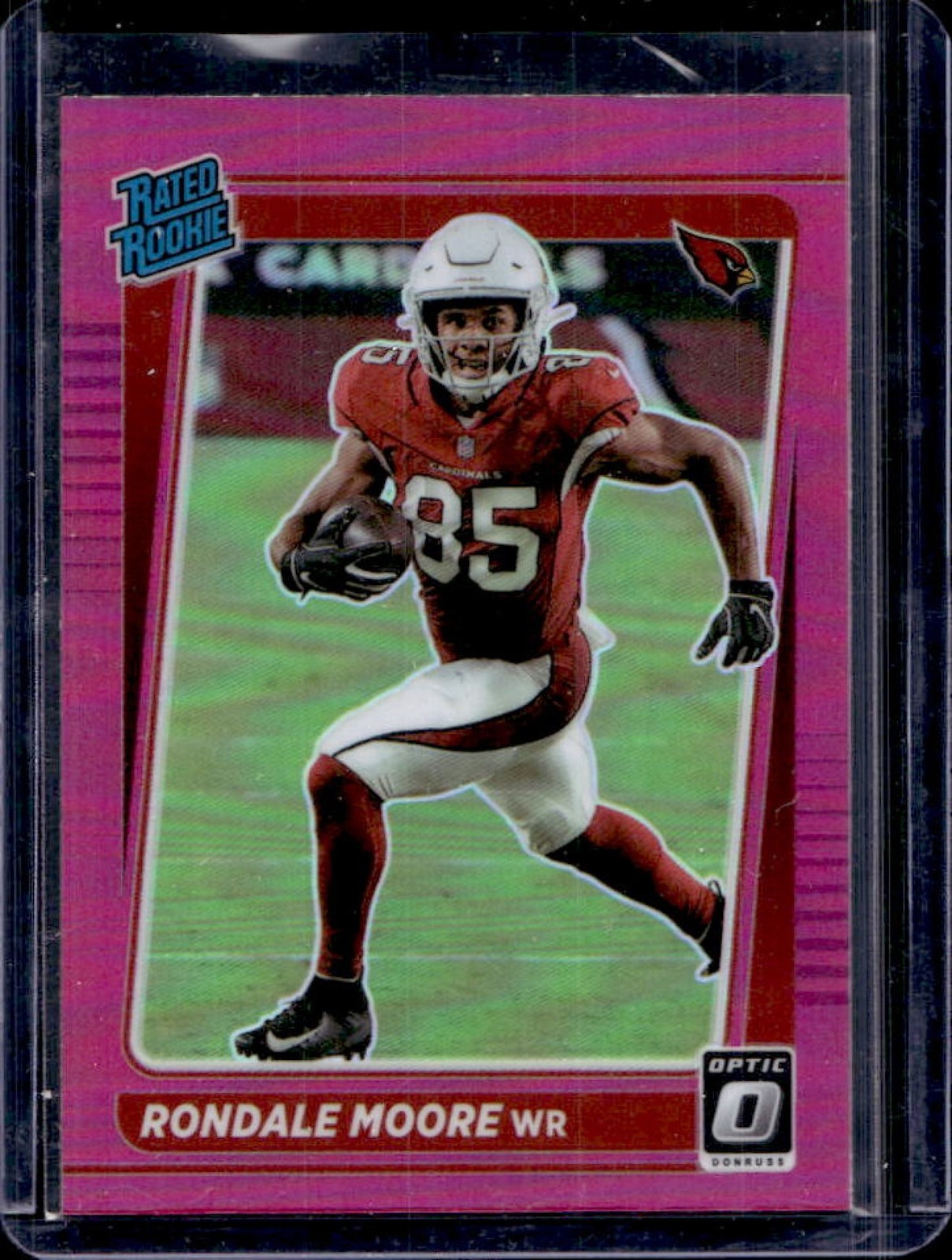 2021 Donruss Optic Rondale Moore Pink Rated Rookie #217 Cardinals