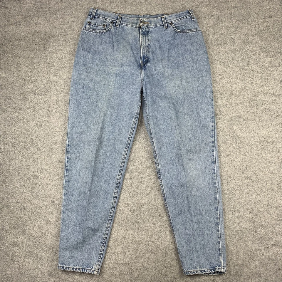 Levis Women Jeans 18 Reg 36x30 M Blue Vintage 550 Relaxed Fit Tapered Leg Mexico - Image 2 of 4