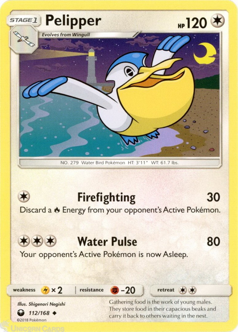 Pelipper 112/168 : Uncommon Mint/Near Mint Pokemon Card : SM07: Celestial Storm