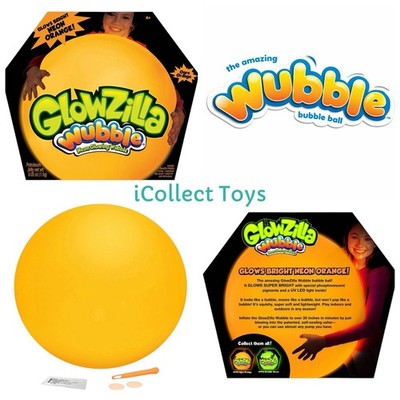 VIRAL Wubble Bubble Ball Glowzilla Neon Orange 30  Squishy [x1 Per Pack]