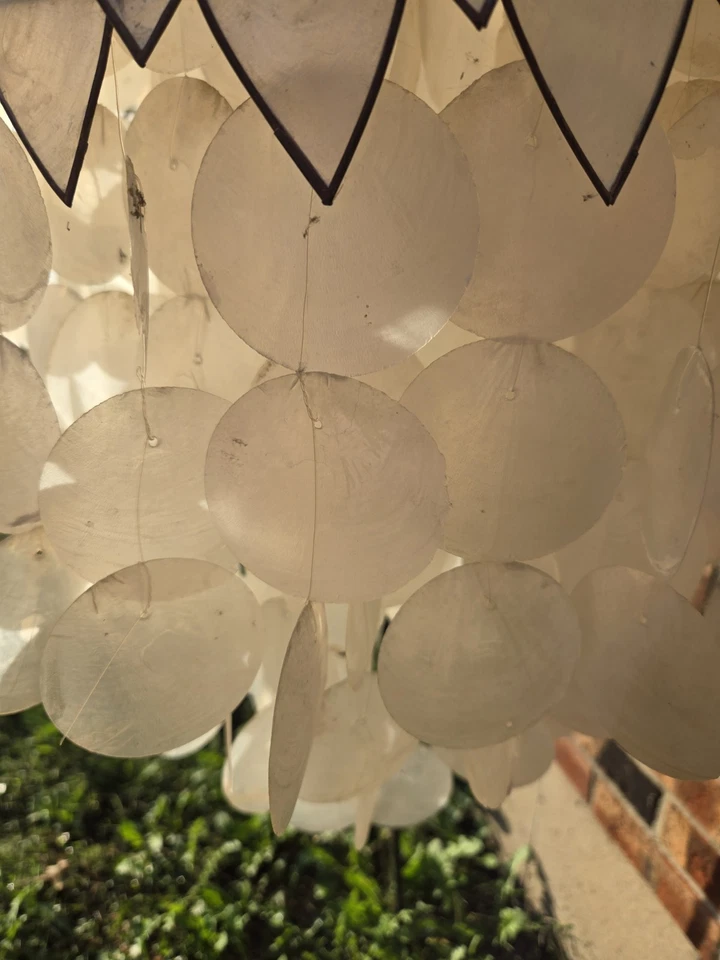 Lámpara de araña móvil Lg Capiz colgante carillón de viento Unlite leer fotos de descripción Foto 4 de 4