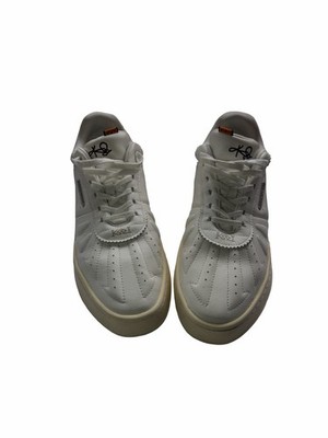 Kozi White Low Top Sneakers Size 12 Leather Casual Streetwear Shoes