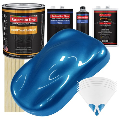 #ad Viper Blue Pearl Gallon URETHANE BASECOAT CLEARCOAT Car Auto Paint FAST Kit $377.99