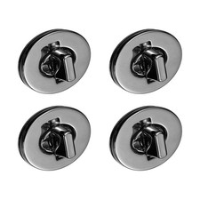 4Pcs Twist Turn Locks, Zinc Alloy Oval Turn Lock Clasp, 35 x 28mm Black