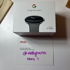 Google Pixel Watch GA03305-US Silver Steel case, Charcoal band - New In Box