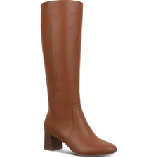 Style & Co. Womens BUFFYY Zipper Faux Leather Knee-High Boots BHFO 7292