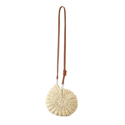 Drawstring Rattan Bag Friendly Shoulder Bag Crossbody Purse For Trendy Outfits