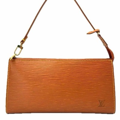 Louis Vuitton Epi Pochette Accessoires Kenia Brown Leather Bag M52943 Auth