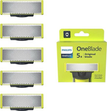 Philips OneBlade 5x Replacement Shaver Heads Silver Yellow for Face Unisex uk