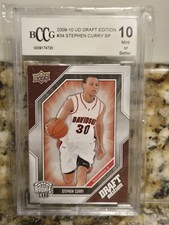 2009 Upper Deck Draft Edition Stephen Curry #34 Rookie Card BCCG 10 GEM MINT. rookie card picture