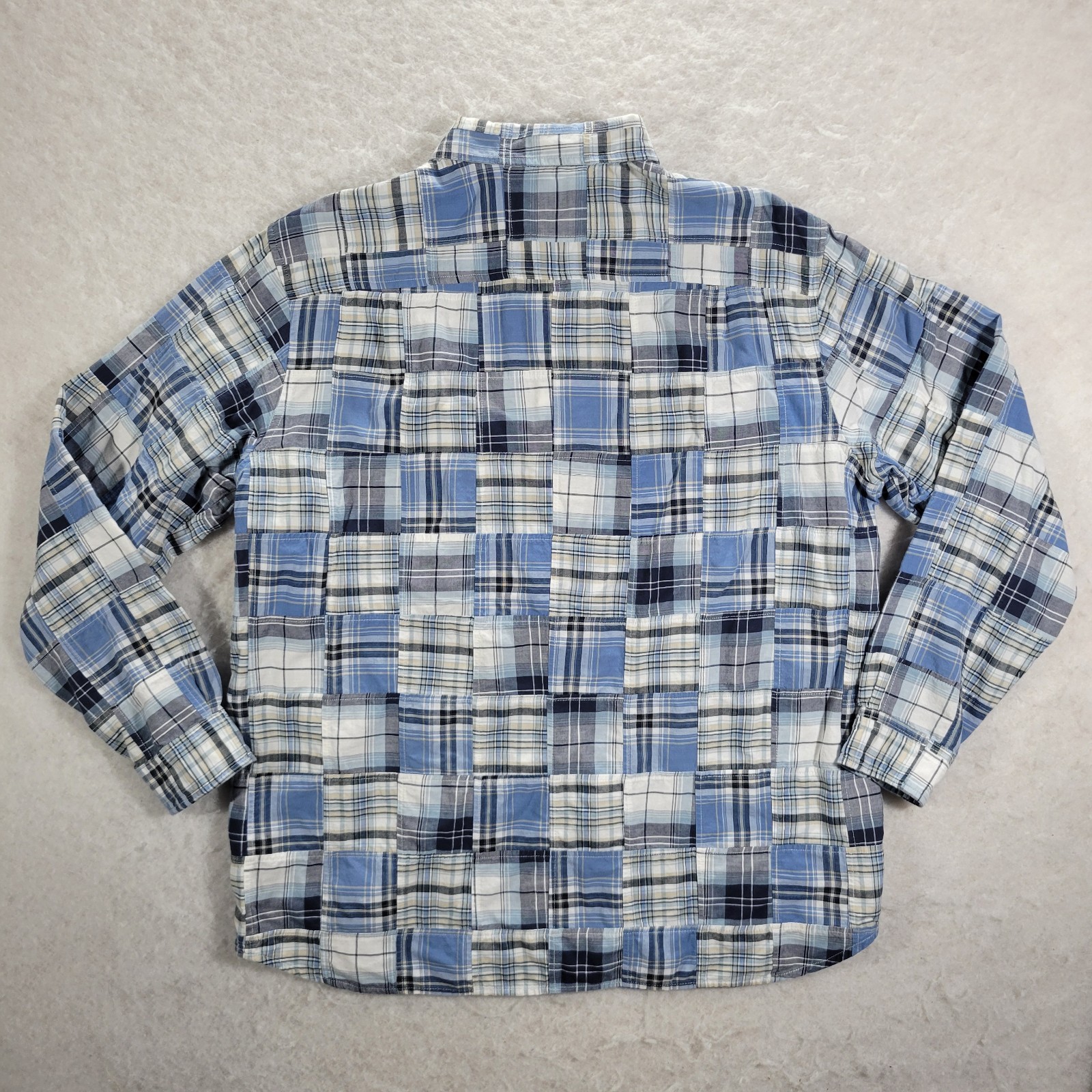 LL Bean Madras Patchwork Shirt  Button Up Preppy … - image 8