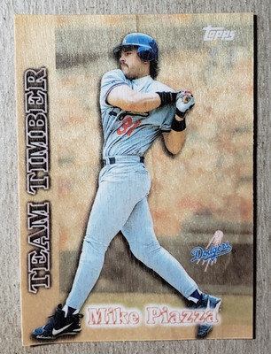 1997 Topps Team Timber Mike Piazza #TT16 Los Angeles Dodgers
