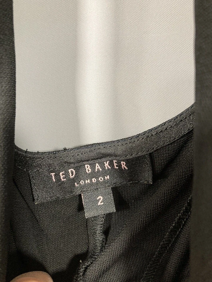 TED BAKER Dress - Size 2 UK10 - Black - Great Condition - Women’s - Изображение 2 из 4