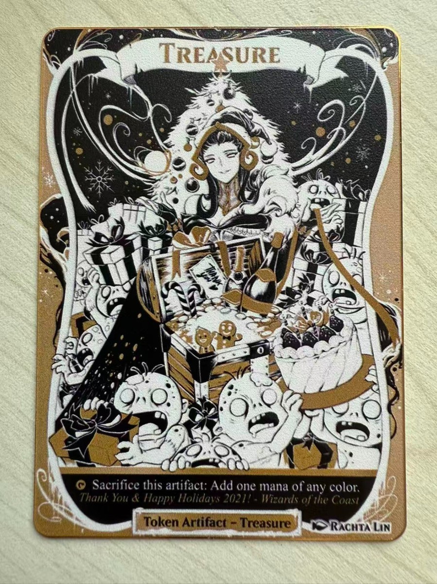 MTG Metal Treasure Token Liliana #1 DIY Gold NM | eBay