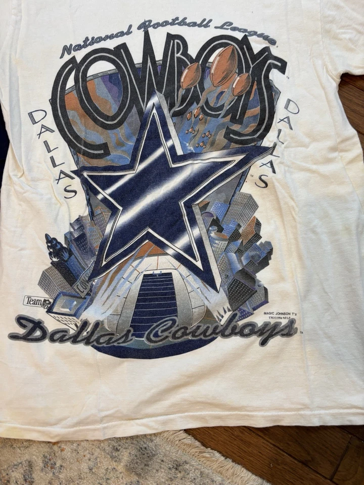 Lote de camisetas vintage de los 90 Dallas Cowboys NFL para niños grandes, jersey, camiseta 100 % algodón Foto 2 de 4