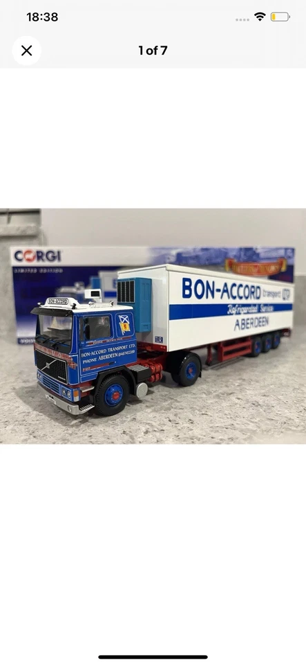 Corgi - Volvo F12 w/Tri-Axle Fridge Trailer - Bon-Accord - CC15509 - 1:50 - Mint - Image 2 of 2