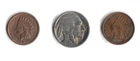 3 Coin Lot - 1893 & 1907 Indian Head Cent + 1925 Buffalo Nickel