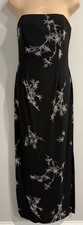 Adrianna Papell Evening Gown Silver Black Embellished Moonlight Strapless size 4