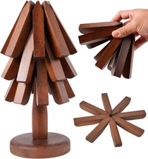 Trivets Tree Set of 3 Trivets for Hot Dishes Hot Pad Bowls and Teapots Coaster f