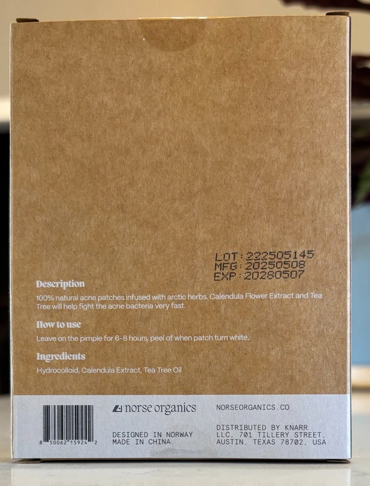 Norse Organics Acne Patches Arctic Herbs 6 Total Sheets 180 Patches Exp 05/28 - Image 2 of 3