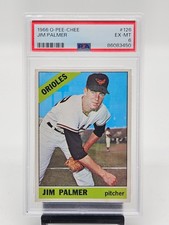 PSA 6 - 1966 O-Pee-Chee Jim Palmer ROOKIE CARD #126 - Baltimore Orioles
