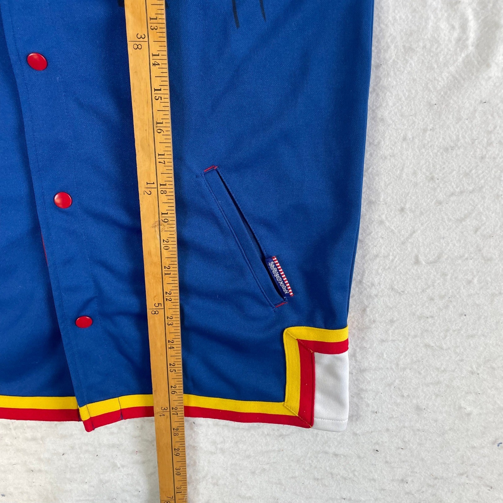 Platinum FUBU Harlem Globetrotters Jersey Medium Blue Signed Autographed Vintage image 6